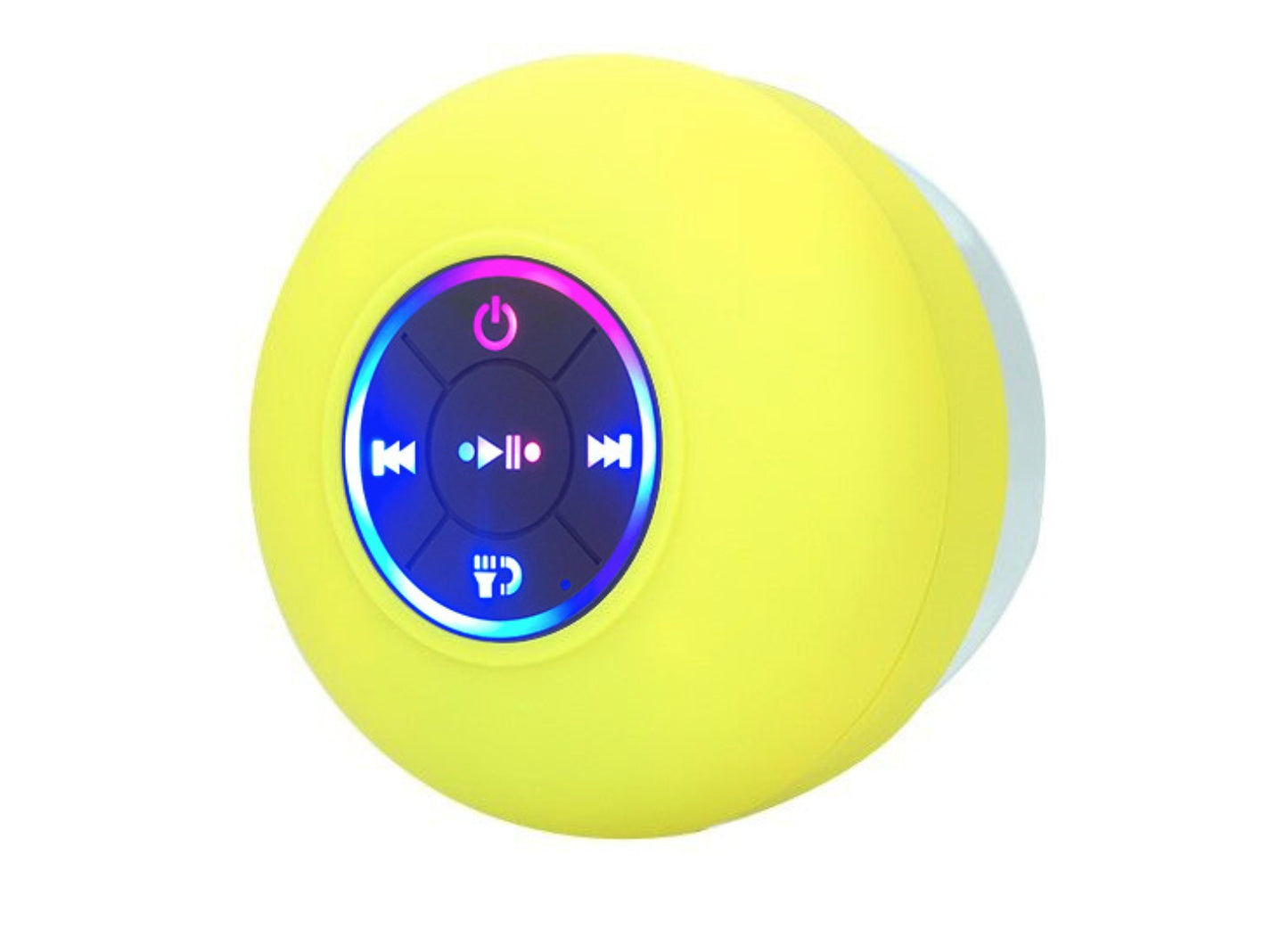 Waterproof Bluetooth Speaker With LED Light, Large Suction Cup