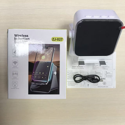 Folding Desktop Phone Stand with Wireless Speaker & Ambient Light