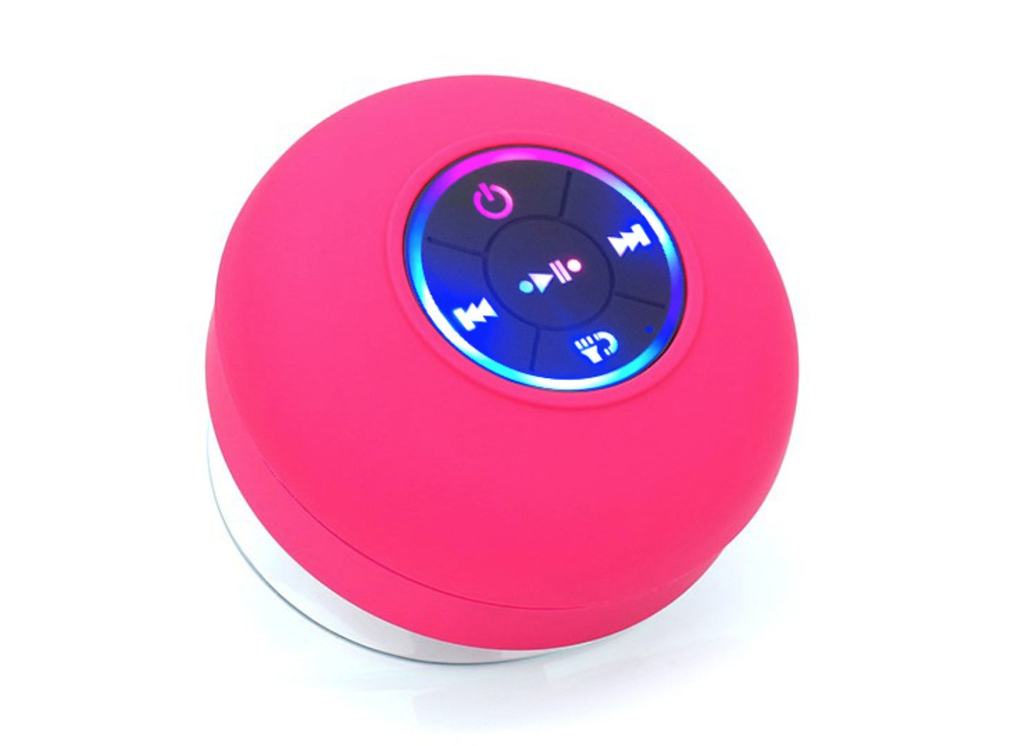 Waterproof Bluetooth Speaker With LED Light, Large Suction Cup