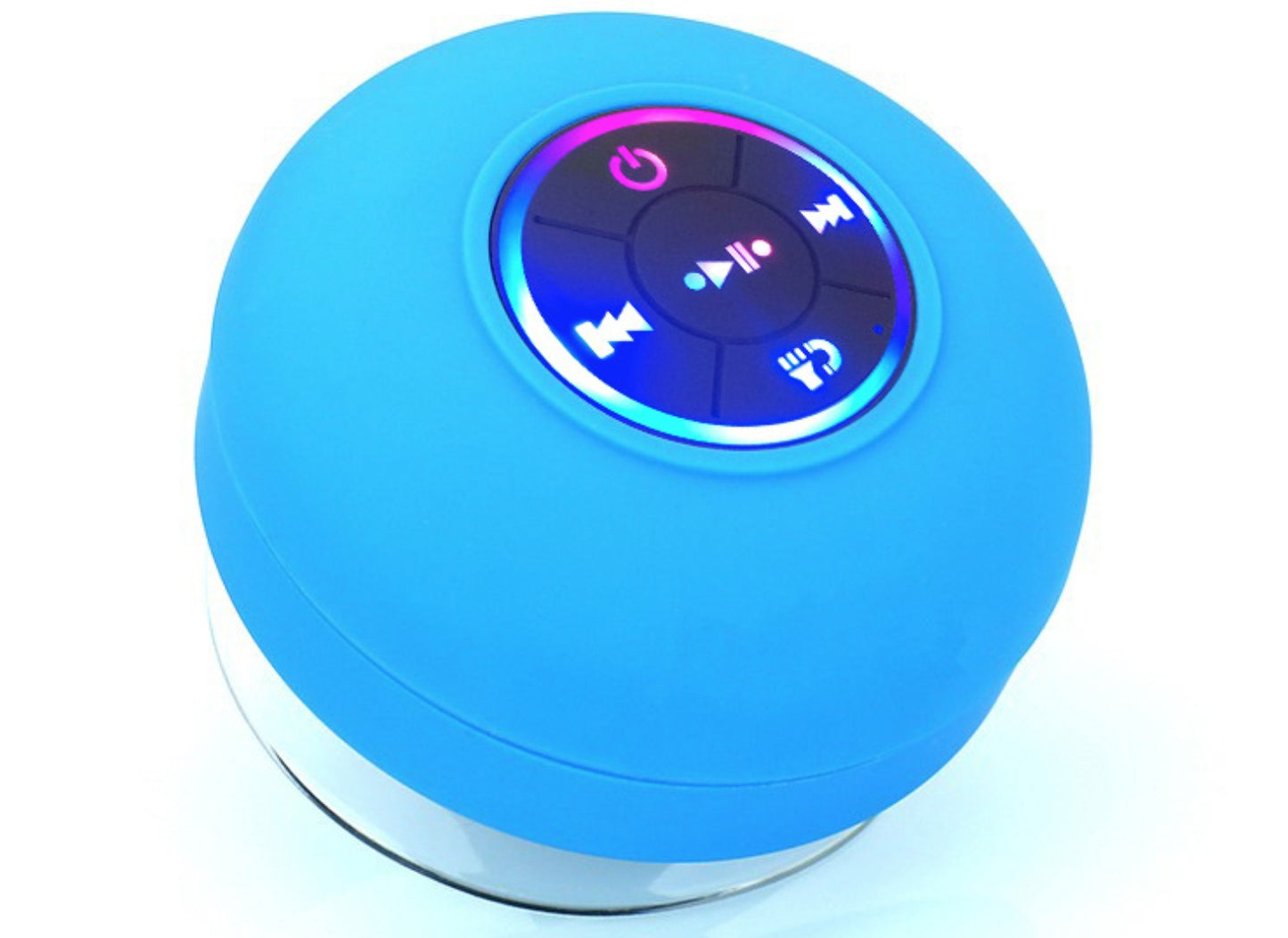 Waterproof Bluetooth Speaker With LED Light, Large Suction Cup