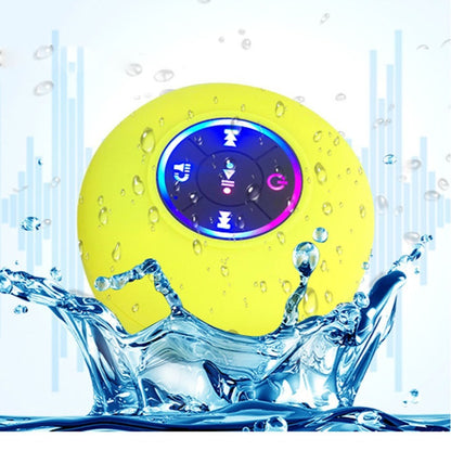 Waterproof Bluetooth Speaker With LED Light, Large Suction Cup