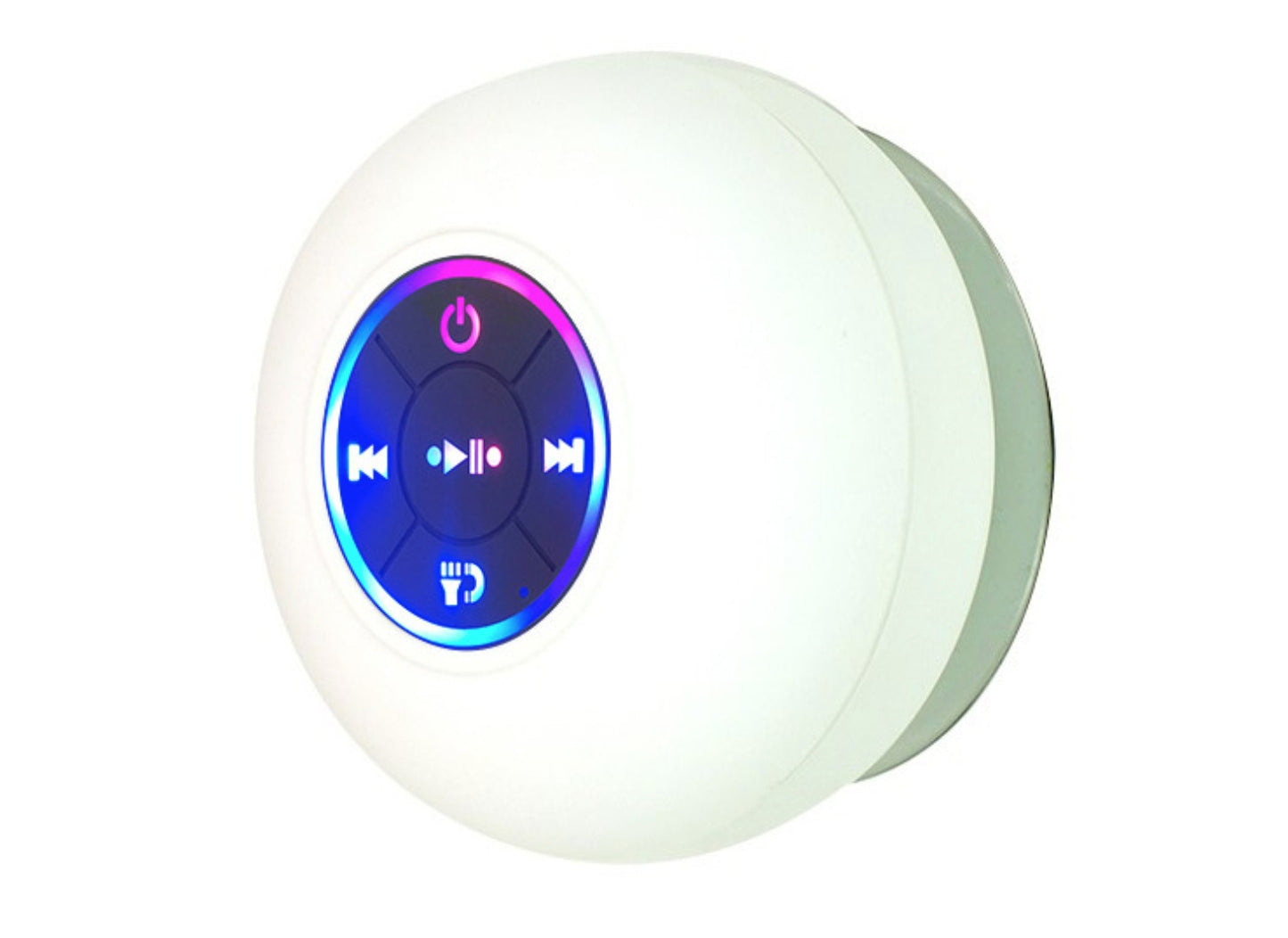 Waterproof Bluetooth Speaker With LED Light, Large Suction Cup
